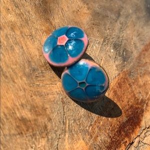 Hand Blown glass Earrings from Mexico